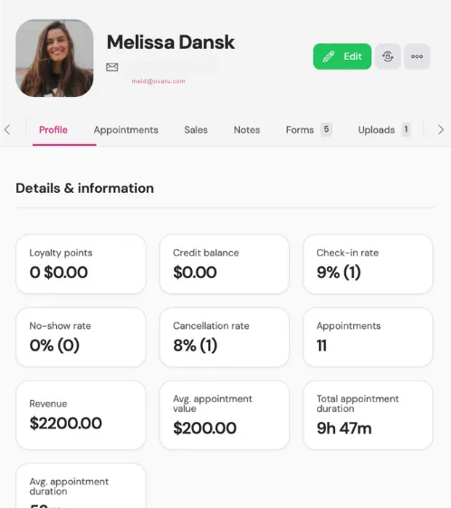 customer mobile screenshot