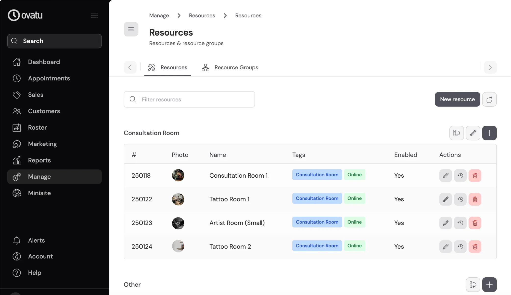 customer web screenshot