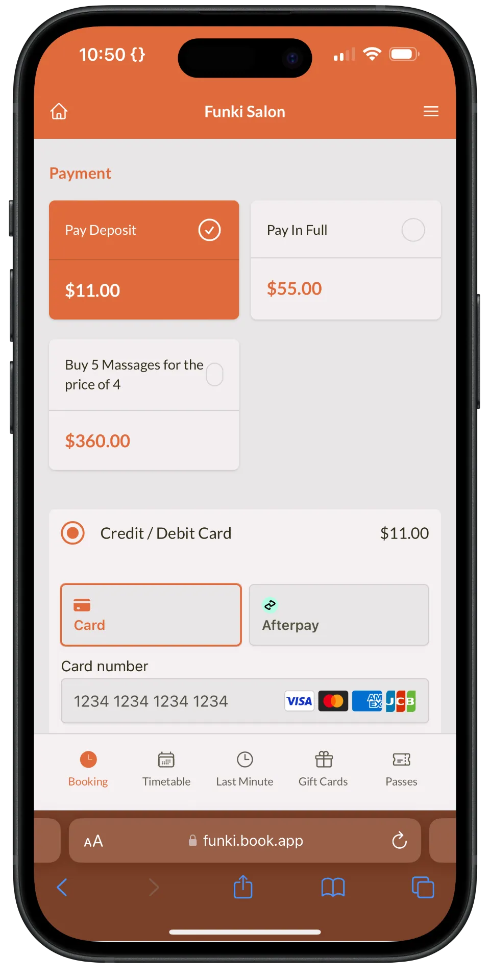 Point of sale mobile app screenshot